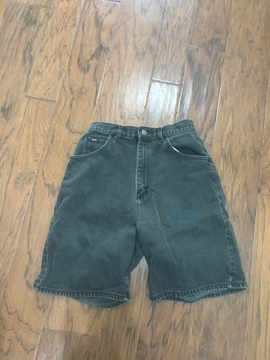 Lee Pants - Vintage Lee Black Denim Jorts High Rise Shorts Size 10womens